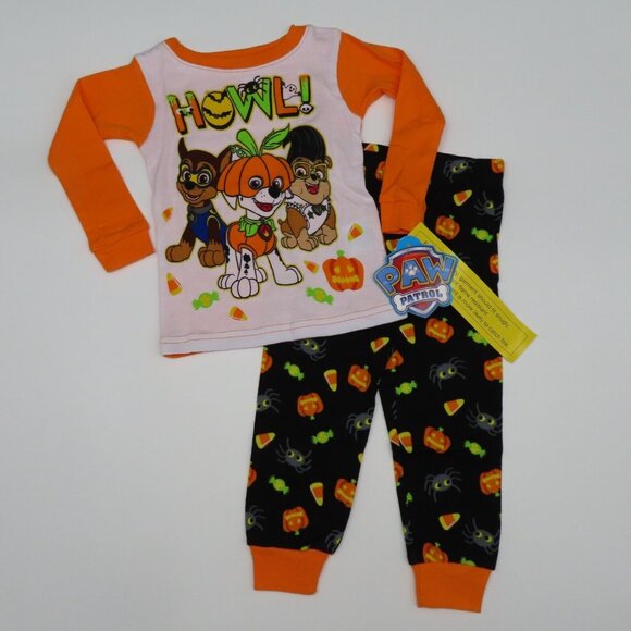 Nickelodeon Paw Patrol 18M Baby Glow in the Dark Dog Howl Halloween Pajamas NEW - Picture 9 of 9